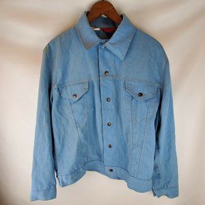 Vintage 70's Sears Men's Store Retro Denim Jean Shirt Jac Size 16 - 16.5 Large